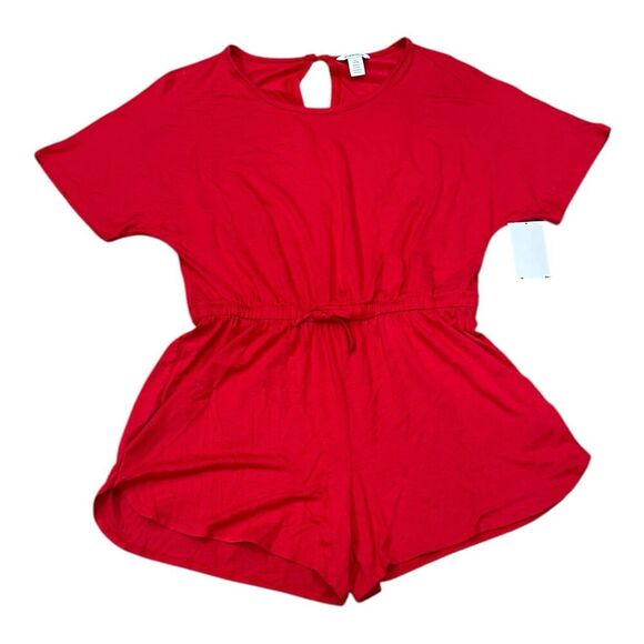 Nordstrom Red Jersey Knit Romper Girls XL - Picture 1 of 3